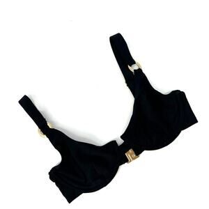 GLASSONS Balconette Underwire Gold Ring Bikini Top